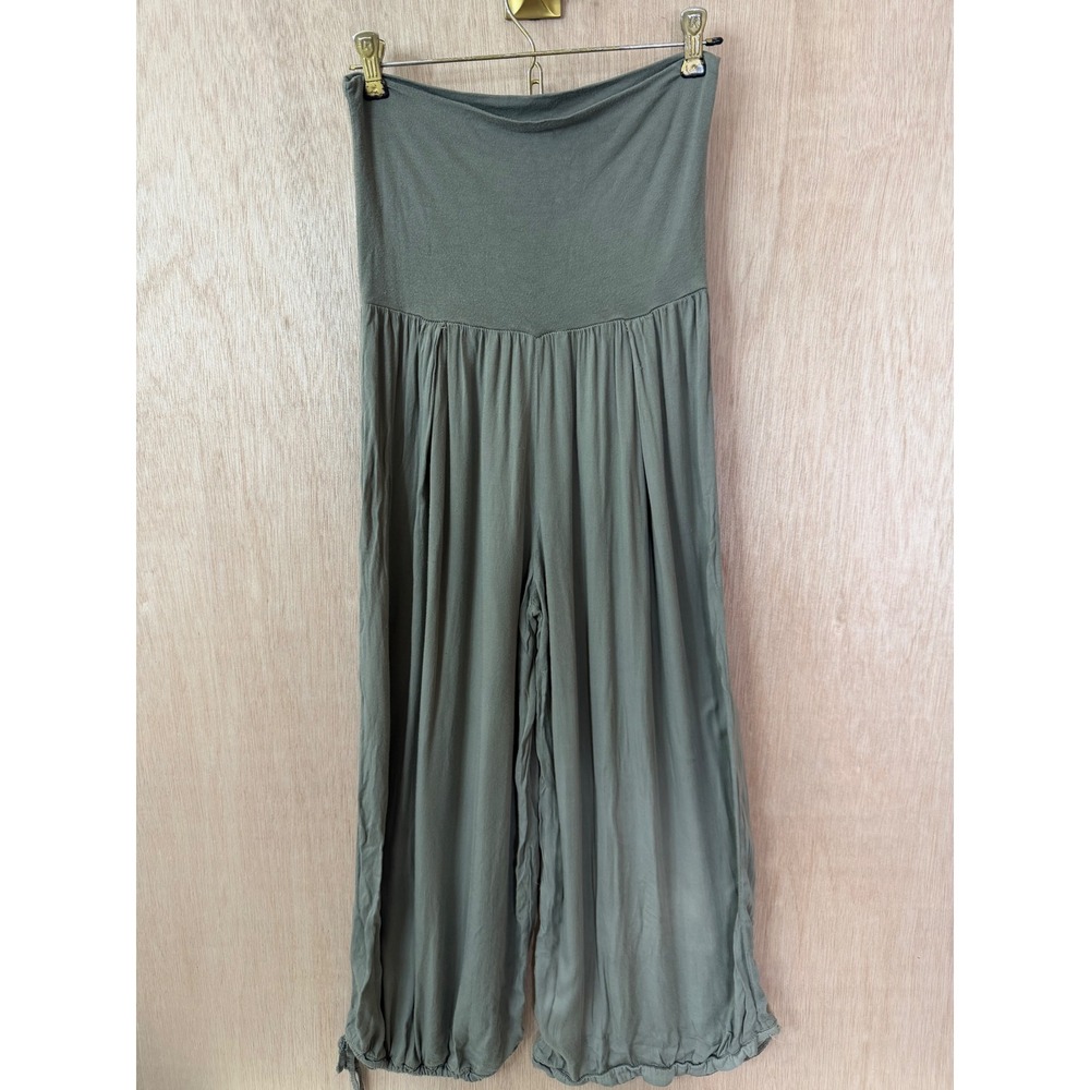 Olive Green Baggy Harem Pants High Waisted Boho Yoga Balloon Trousers